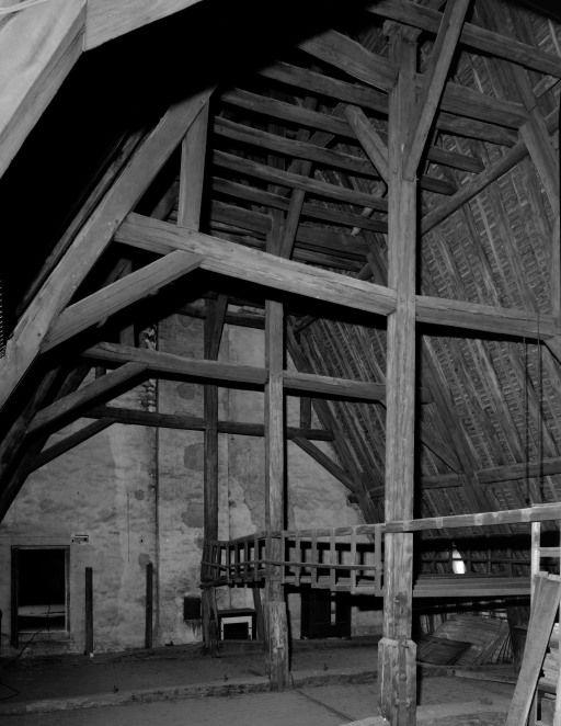 Grande aile sur cour : comble (au dessus de la chambre du Roi). © Michel Rosso / Région Bourgogne-Franche-Comté, Inventaire du patrimoine - 1993