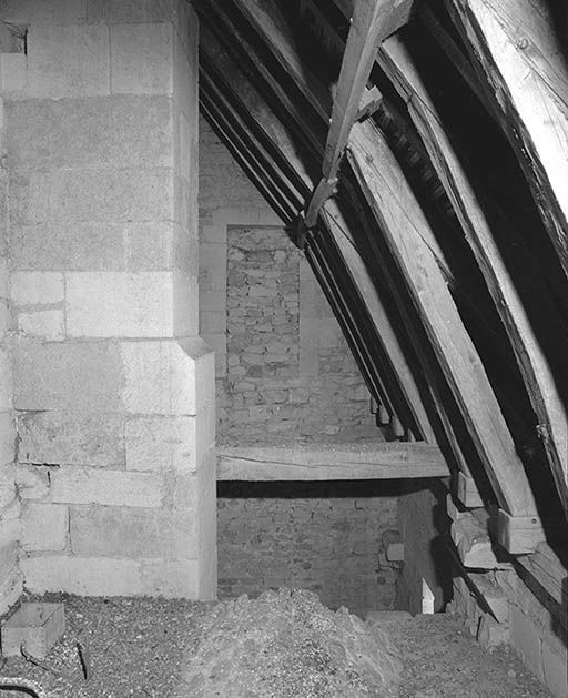 Comble de la travée à gauche du clocher. © Jean-Luc Duthu / Région Bourgogne-Franche-Comté, Inventaire du patrimoine - 1995