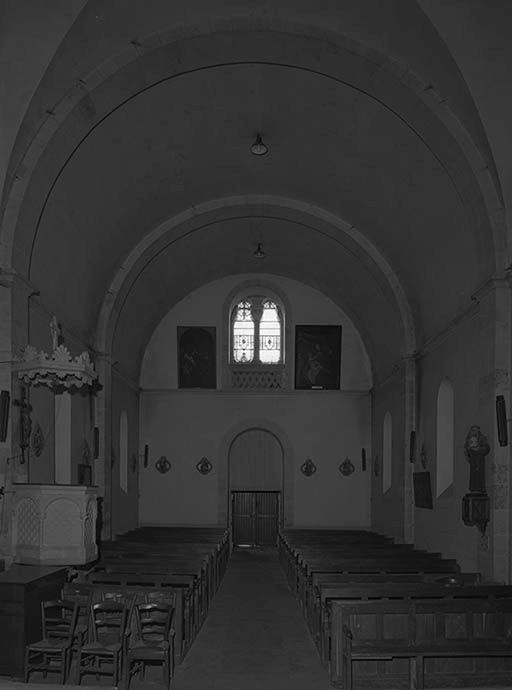 Vue intérieure prise du choeur. © Jean-Luc Duthu / Région Bourgogne-Franche-Comté, Inventaire du patrimoine - 1995