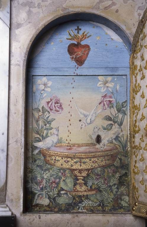 Intérieur du tabernacle du maître-autel. © Michel Rosso / Région Bourgogne-Franche-Comté, Inventaire du patrimoine - 2001