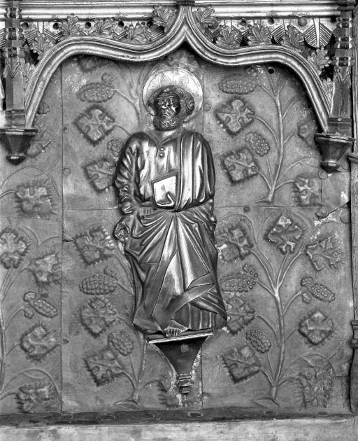 Détail : saint Pierre. © Michel Rosso / Région Bourgogne-Franche-Comté, Inventaire du patrimoine - 2001