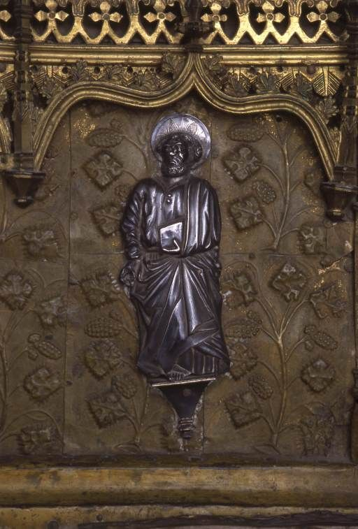 Détail : saint Pierre. © Michel Rosso / Région Bourgogne-Franche-Comté, Inventaire du patrimoine - 2001