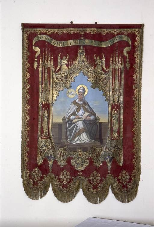 Face : saint Grégoire-le-Grand. © Michel Rosso / Région Bourgogne-Franche-Comté, Inventaire du patrimoine - 2001