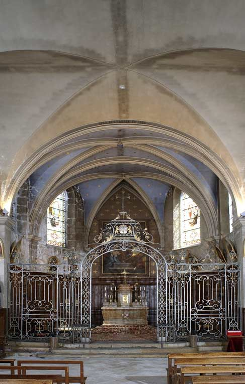 Chapelle vue depuis l'entrée. © Michel Thierry / Région Bourgogne-Franche-Comté, Inventaire du patrimoine - 2002