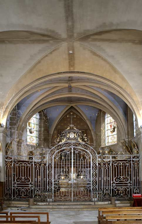 Chapelle vue depuis l'entrée. © Michel Thierry / Région Bourgogne-Franche-Comté, Inventaire du patrimoine - 2002