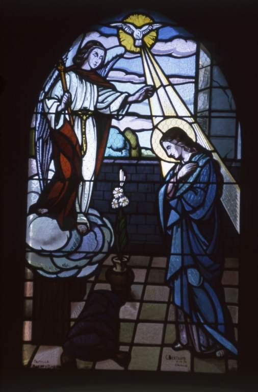 Baie 6 : Annonciation. © Michel Rosso / Région Bourgogne-Franche-Comté, Inventaire du patrimoine - 2002