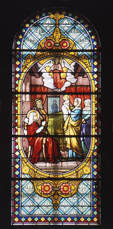 Baie 1 : Nativité de la Vierge © Michel Rosso / Région Bourgogne-Franche-Comté, Inventaire du patrimoine - 2003