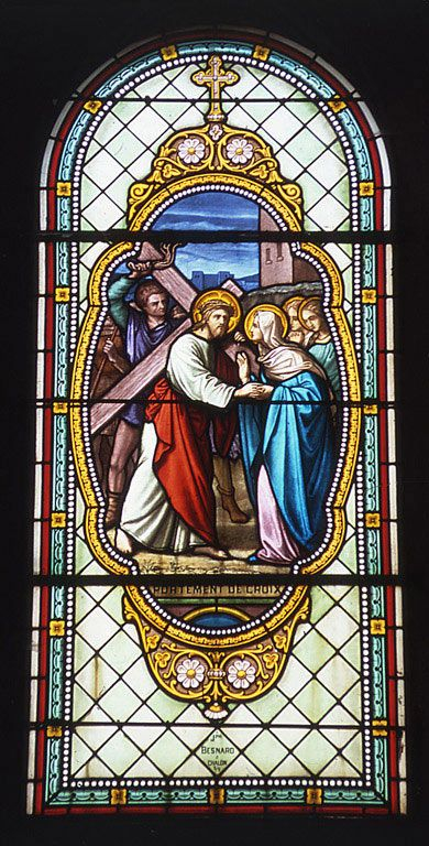 Baie 7 : Portement de croix. © Michel Rosso / Région Bourgogne-Franche-Comté, Inventaire du patrimoine - 2003