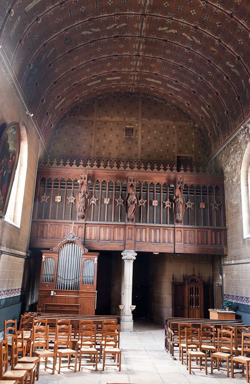 Intérieur de la chapelle (côté tribune). © Michel Thierry / Région Bourgogne-Franche-Comté, Inventaire du patrimoine - 2004
