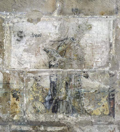 Peintures murales, vestiges d'anciennes chapelles. © Michel Thierry / Région Bourgogne-Franche-Comté, Inventaire du patrimoine - 2005