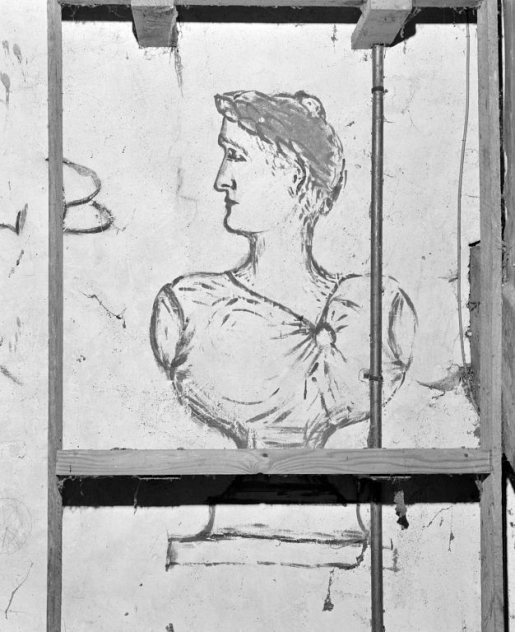 1er étage. Graffiti. © Jean-Luc Duthu / Région Bourgogne-Franche-Comté, Inventaire du patrimoine - 2006