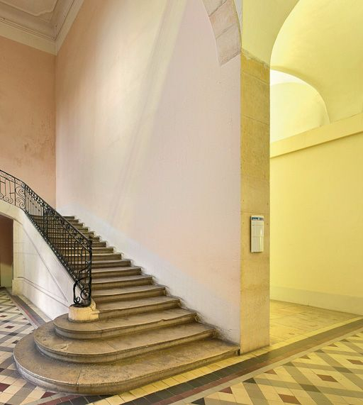 Départ de l'escalier. © Pierre-Marie Barbe-Richaud / Région Bourgogne-Franche-Comté, Inventaire du patrimoine - 2008