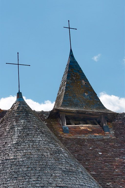 Bâtiment principal : toit de l'abside et clocheton. © Pierre-Marie Barbe-Richaud / Région Bourgogne-Franche-Comté, Inventaire du patrimoine - 2008