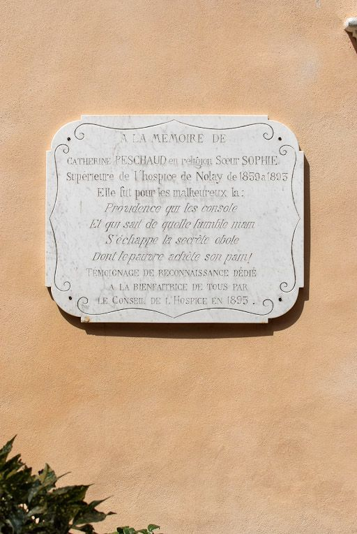 Plaque commémorative de soeur Sophie. © Pierre-Marie Barbe-Richaud / Région Bourgogne-Franche-Comté, Inventaire du patrimoine - 2009