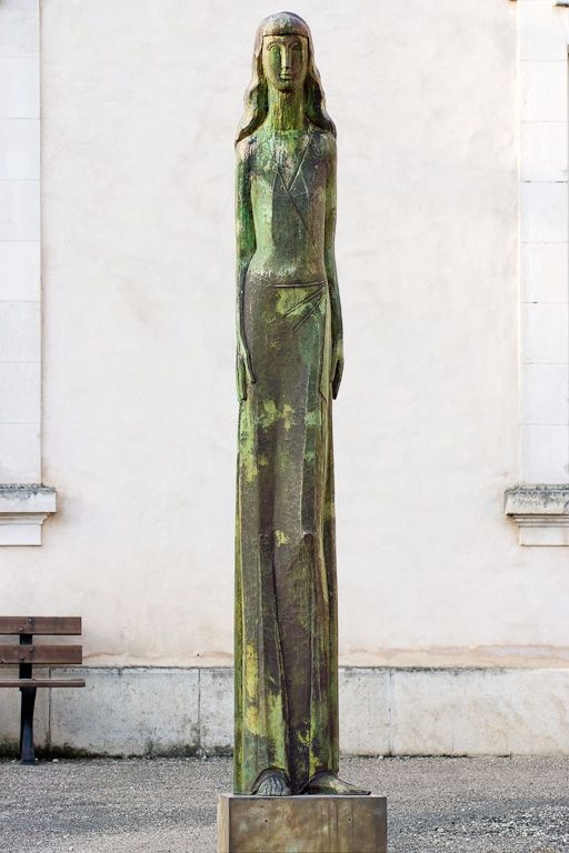 Détail : figure centrale représentant le Présent. © Jean-Luc Duthu / Région Bourgogne-Franche-Comté, Inventaire du patrimoine - 2009