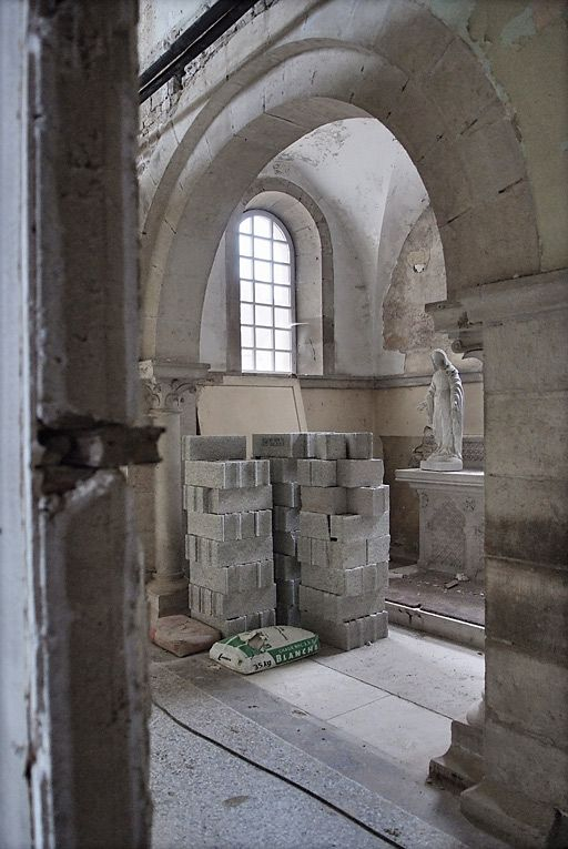 La chapelle pendant les travaux. © Thierry Kuntz / Région Bourgogne-Franche-Comté, Inventaire du patrimoine - 2009