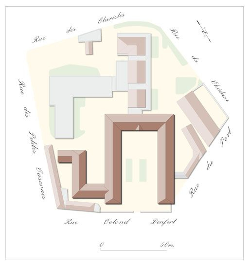 Plan-masse. © Alain Morelière / Région Bourgogne-Franche-Comté, Inventaire du patrimoine - 2010