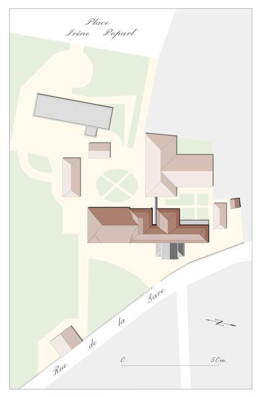 Plan-masse. © Alain Morelière / Région Bourgogne-Franche-Comté, Inventaire du patrimoine - 2010