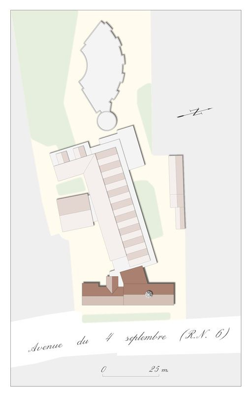 Plan-masse. © Alain Morelière / Région Bourgogne-Franche-Comté, Inventaire du patrimoine - 2010