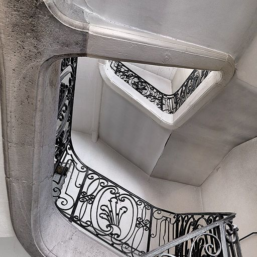 Escalier monumental. © Pierre-Marie Barbe-Richaud / Région Bourgogne-Franche-Comté, Inventaire du patrimoine - 2010