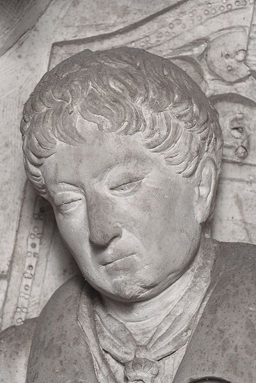 Détail : tête du marquis d'Aligre. © Pierre-Marie Barbe-Richaud / Région Bourgogne-Franche-Comté, Inventaire du patrimoine - 2010