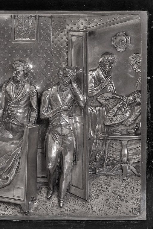 Relief du piédestal, détail. © Pierre-Marie Barbe-Richaud / Région Bourgogne-Franche-Comté, Inventaire du patrimoine - 2010