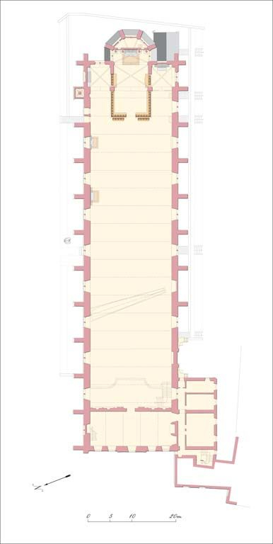 Plan régulier du rez-de-chaussée, niveau supérieur. © Alain Morelière / Région Bourgogne-Franche-Comté, Inventaire du patrimoine - 2010