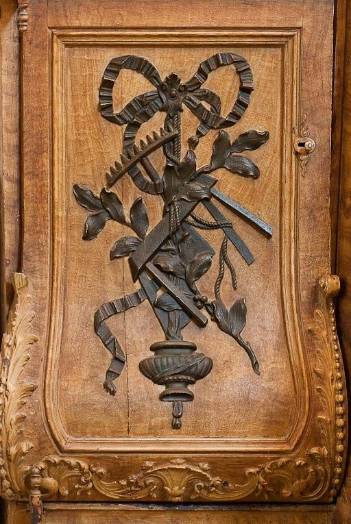 Détail d'un panneau. © Pierre-Marie Barbe-Richaud / Région Bourgogne-Franche-Comté, Inventaire du patrimoine - 2011