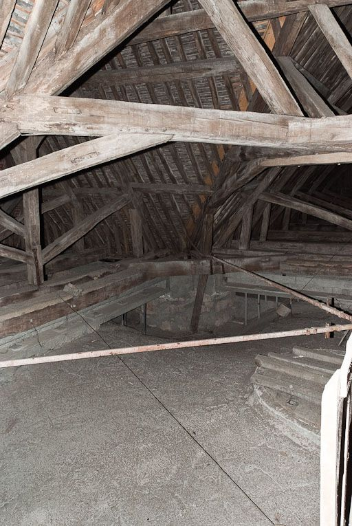 Comble du bras droit du transept. © Pierre-Marie Barbe-Richaud / Région Bourgogne-Franche-Comté, Inventaire du patrimoine - 2011