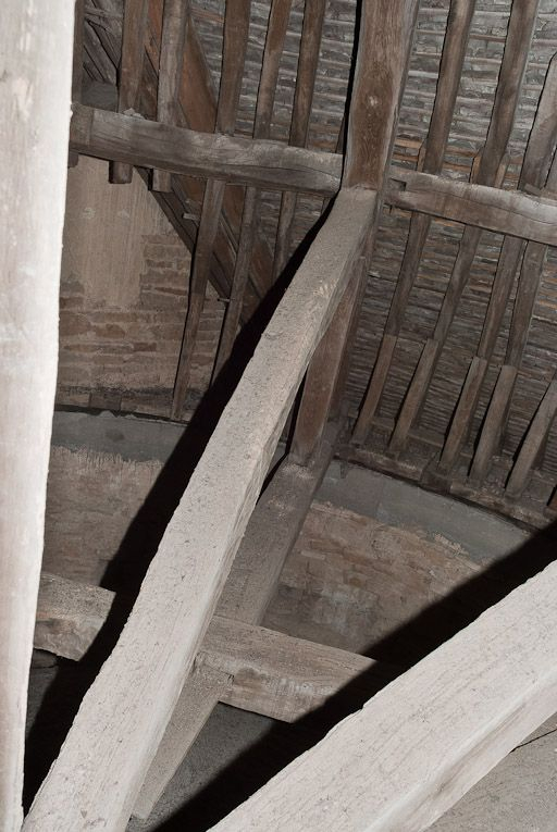 Charpente de l'abside, partie gauche. © Pierre-Marie Barbe-Richaud / Région Bourgogne-Franche-Comté, Inventaire du patrimoine - 2011