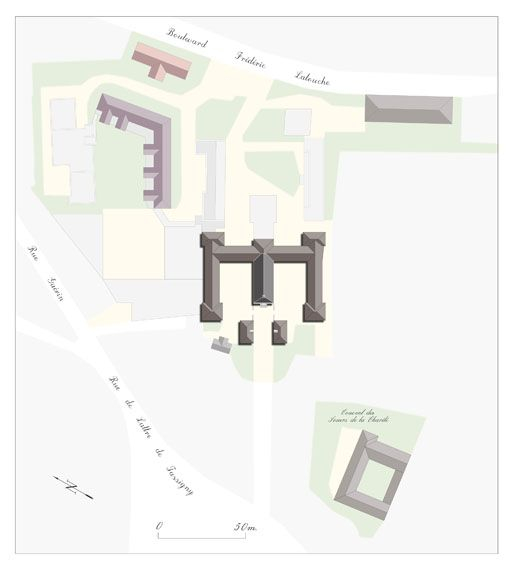 Plan-masse © Alain Morelière / Région Bourgogne-Franche-Comté, Inventaire du patrimoine - 2011
