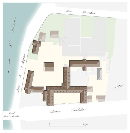 Plan-masse. © Alain Morelière / Région Bourgogne-Franche-Comté, Inventaire du patrimoine - 2011