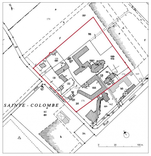 Plan-masse. © Alain Morelière / Région Bourgogne-Franche-Comté, Inventaire du patrimoine - 2011
