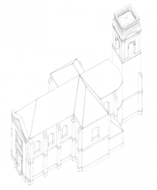 Vue axonométrique. © Alain Morelière / Région Bourgogne-Franche-Comté, Inventaire du patrimoine - 2012