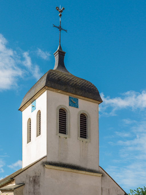 Vue du clocher. © Pierre-Marie Barbe-Richaud / Région Bourgogne-Franche-Comté, Inventaire du patrimoine - 2015
