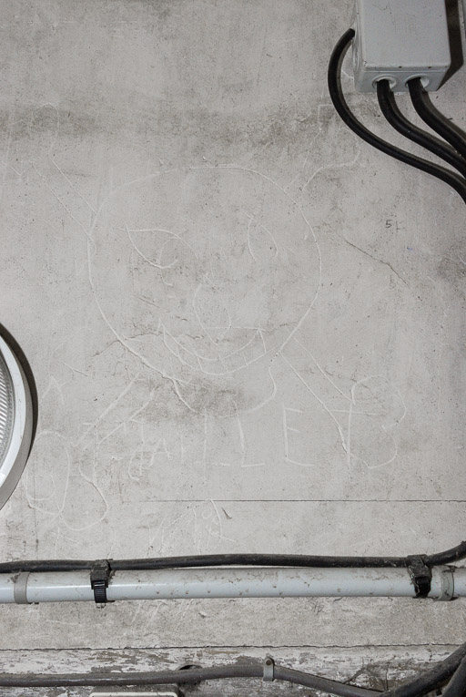 Graffiti de la cage d'escalier. © Pierre-Marie Barbe-Richaud / Région Bourgogne-Franche-Comté, Inventaire du patrimoine - 2015