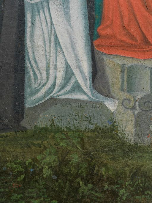 Détail : signature et date. © Pierre-Marie Barbe-Richaud / Région Bourgogne-Franche-Comté, Inventaire du patrimoine - 2015