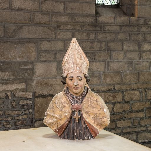 Buste-reliquaire de St Aubin : vue d'ensemble. © Pierre-Marie Barbe-Richaud / Région Bourgogne-Franche-Comté, Inventaire du patrimoine - 2015