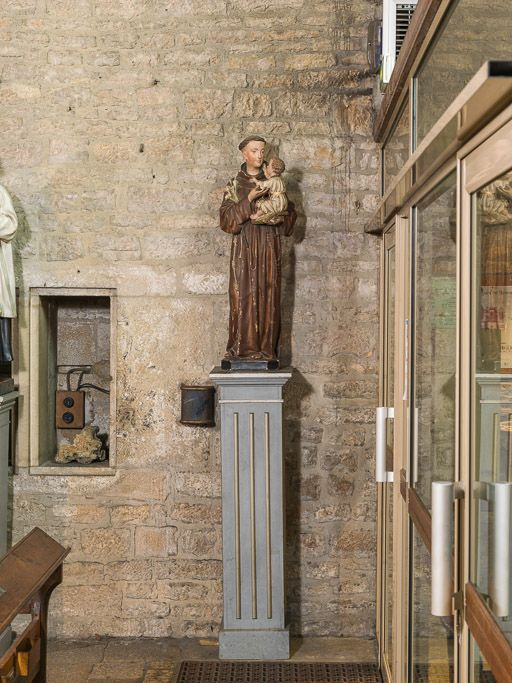 Vue d'ensemble de la statue de saint Antoine de Padoue. © Pierre-Marie Barbe-Richaud / Région Bourgogne-Franche-Comté, Inventaire du patrimoine - 2015