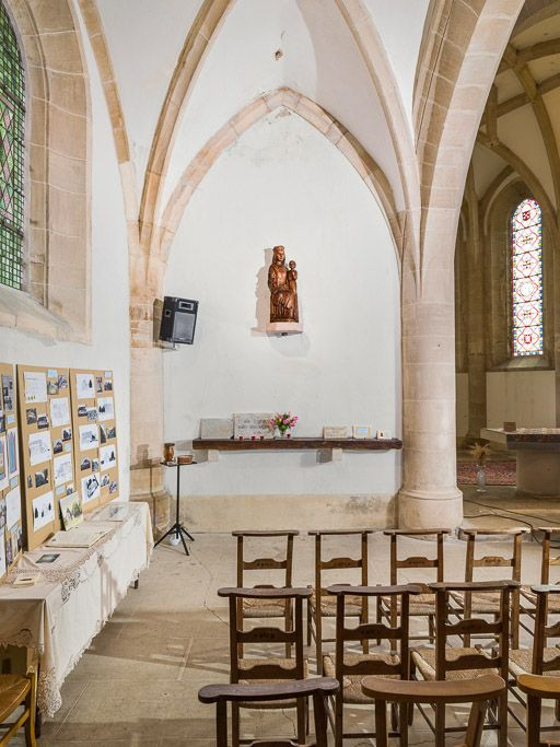 Vue du mur nord-est de la nef. © Pierre-Marie Barbe-Richaud / Région Bourgogne-Franche-Comté, Inventaire du patrimoine - 2015