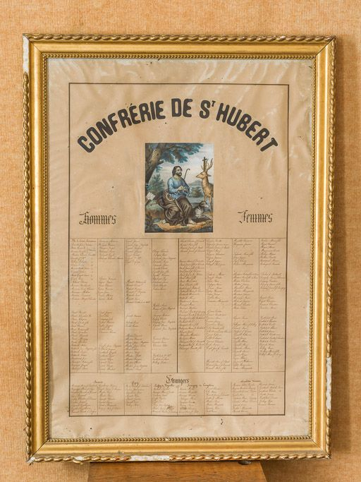 Vue d'ensemble du cadre de la conférie de saint Hubert. © Pierre-Marie Barbe-Richaud / Région Bourgogne-Franche-Comté, Inventaire du patrimoine - 2015