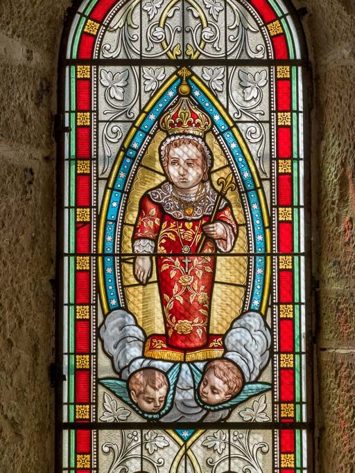 Vitrail, détail. © Pierre-Marie Barbe-Richaud / Région Bourgogne-Franche-Comté, Inventaire du patrimoine - 2016