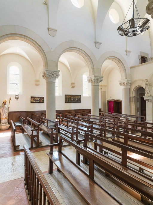 Vue du vaisseau central et du collatéral droit. © Pierre-Marie Barbe-Richaud / Région Bourgogne-Franche-Comté, Inventaire du patrimoine - 2016