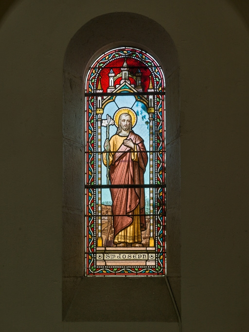 Verrière de saint Joseph. © Pierre-Marie Barbe-Richaud / Région Bourgogne-Franche-Comté, Inventaire du patrimoine - 2016
