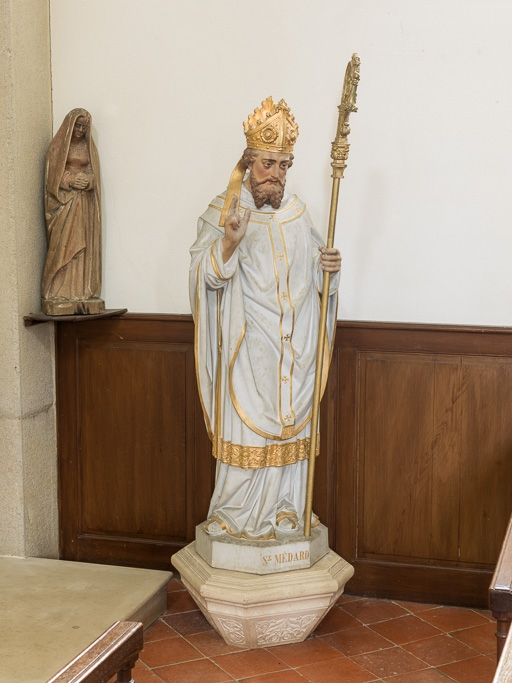 Statue de saint Médard. © Pierre-Marie Barbe-Richaud / Région Bourgogne-Franche-Comté, Inventaire du patrimoine - 2016