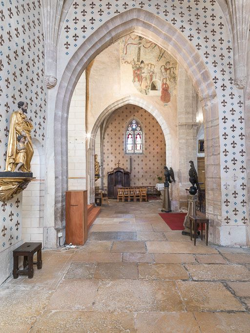 Travée sous clocher et chapelle nord : vue prise depuis la chapelle sud. © Pierre-Marie Barbe-Richaud / Région Bourgogne-Franche-Comté, Inventaire du patrimoine - 2016