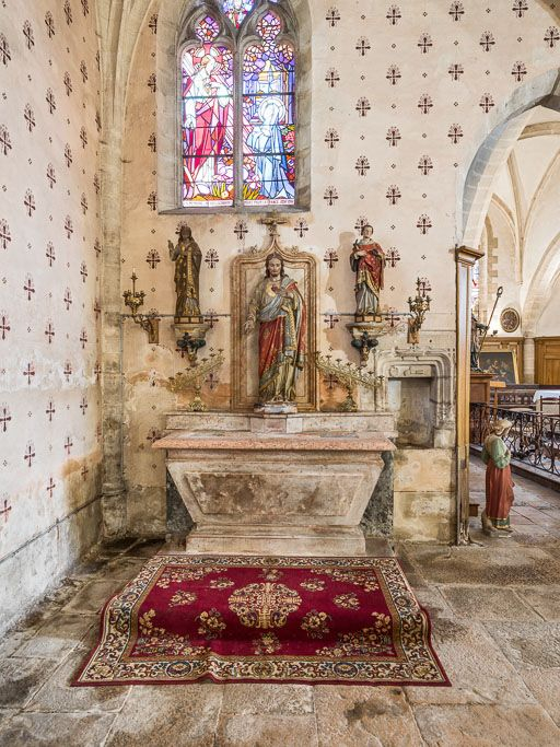 Autel : chapelle nord. © Pierre-Marie Barbe-Richaud / Région Bourgogne-Franche-Comté, Inventaire du patrimoine - 2016