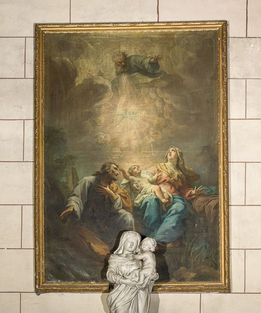 Tableau : la Sainte Famille et la Trinité. © Pierre-Marie Barbe-Richaud / Région Bourgogne-Franche-Comté, Inventaire du patrimoine - 2016