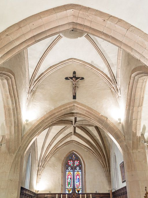 Voûtes du choeur et de la travée sous clocher. © Pierre-Marie Barbe-Richaud / Région Bourgogne-Franche-Comté, Inventaire du patrimoine - 2017