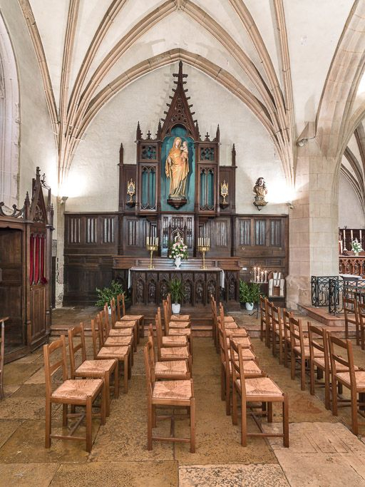 Chapelle du bas côté gauche avec la statue. © Pierre-Marie Barbe-Richaud / Région Bourgogne-Franche-Comté, Inventaire du patrimoine - 2017